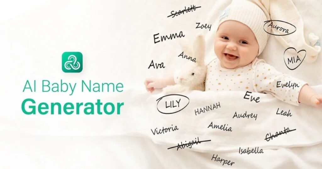 Random Baby Name Generator tool interface for generating unique baby names